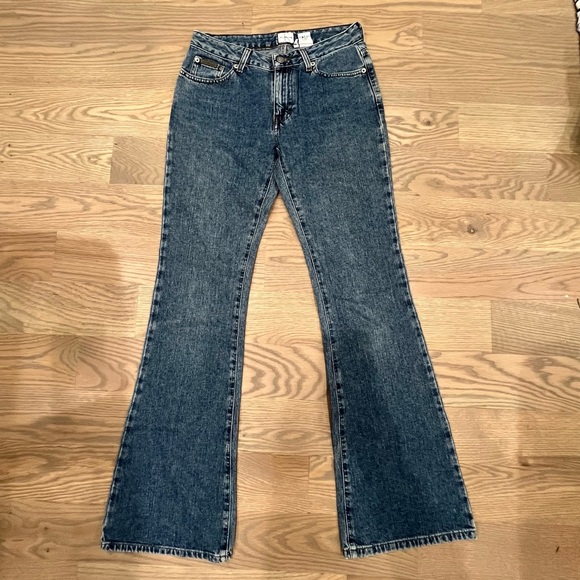 Vintage Calvin Klein Jeans flare leg jean double stone wash size 1 - Picture 11 of 11